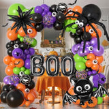 Halloween Balloon Arch Kit: Spider, Bat, Star, Confetti - 176 PCS