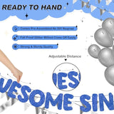 Pre-Strung Awesome Since 1986 Banner Glitter Happy 40Th Birthday Banner Funny 40Th Birthday Decorations 1986 Party Decorations For Men Women Anniversary(Navy Blue)