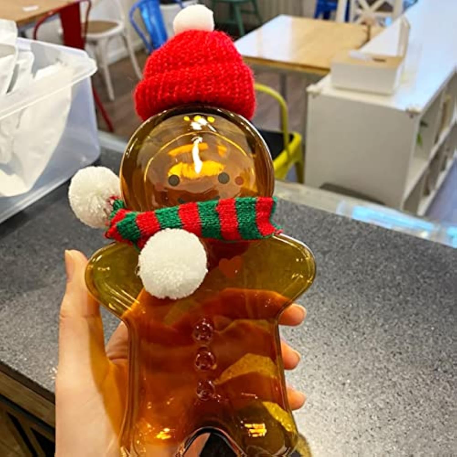 20 Pcs Mini Christmas Hat Scarf Xmas Knit Santa Hats Knitting Doll Caps Candy Covers Christmas Tree Ornaments Decorations For Cup Wine Bottle Dinner Table Diy Art Craft Crafting Party Supplies Favors