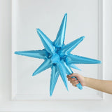 Winter Balloon Garland Arch Kit With 142Pcs Blue Sliver Confetti Snowflake Foil Balloons For Winter Wonderland Christmas Baby Shower Snow Princess Froozen Birthday Party Supplies Decorations (Blue)