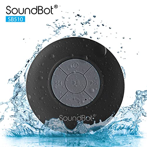 Waterproof Shower Speaker HD Water Resistant Bluetooth Handsfree Portable with Loud Clear Sounds 6+hrs of Playtime, Wireless Suction Cup Small