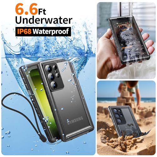 for  Galaxy S23 Ultra Waterproof Case - 360 Heavy Duty Full Body Protection/Shockproof/Dustproof/Double/Front and Back/IP68/S 23 Ultra
