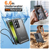 for  Galaxy S23 Ultra Waterproof Case - 360 Heavy Duty Full Body Protection/Shockproof/Dustproof/Double/Front and Back/IP68/S 23 Ultra