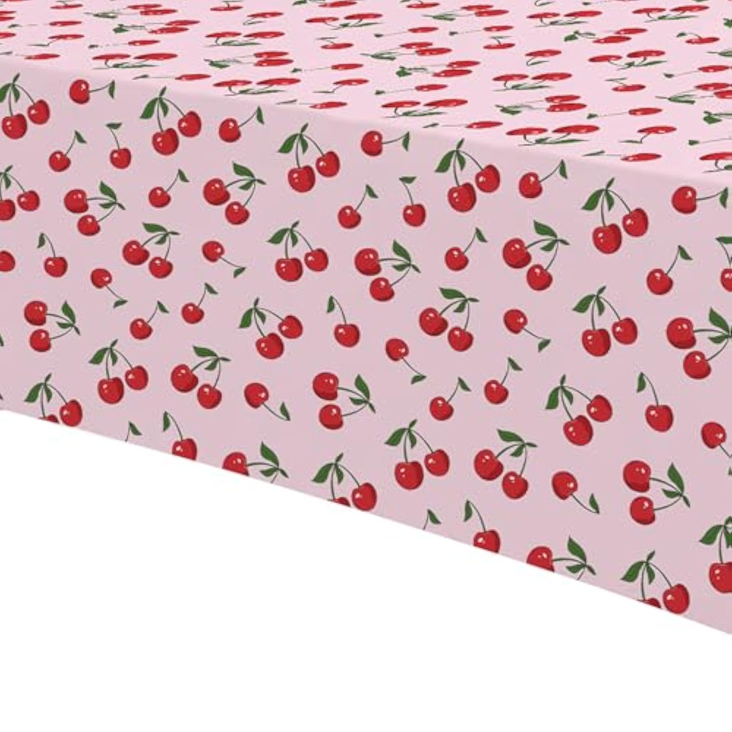 Cherry Birthday Decorations Tablecloth, 3 Pack Disposable Fruit Theme Cherry Party Supplies Table Cover For Birthday, Baby Shower, 55In X 86In