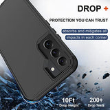for  Galaxy S22 Plus Case with Belt Clip Holster, 2X Screen Protector, [Military Grade Protection] Heavy Duty Full Body Shockproof Rugged