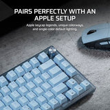 K65 Plus Wireless 75% Rgb Hot-Swappable Mechanical Gaming Keyboard For Mac And Ipad Pre-Lubricated Mlx Red V2 Linear Switches, Sound Dampening Qwerty Na Layout Frost White
