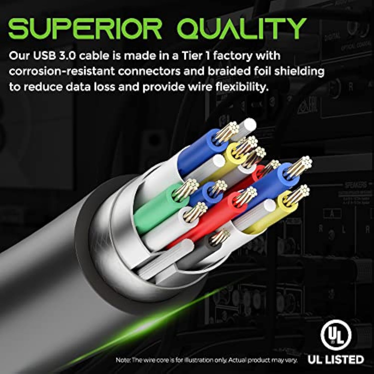 GearIT USB 3.0 Active Extension Cable (30 Feet) A-Male to A-Female USB Repeate