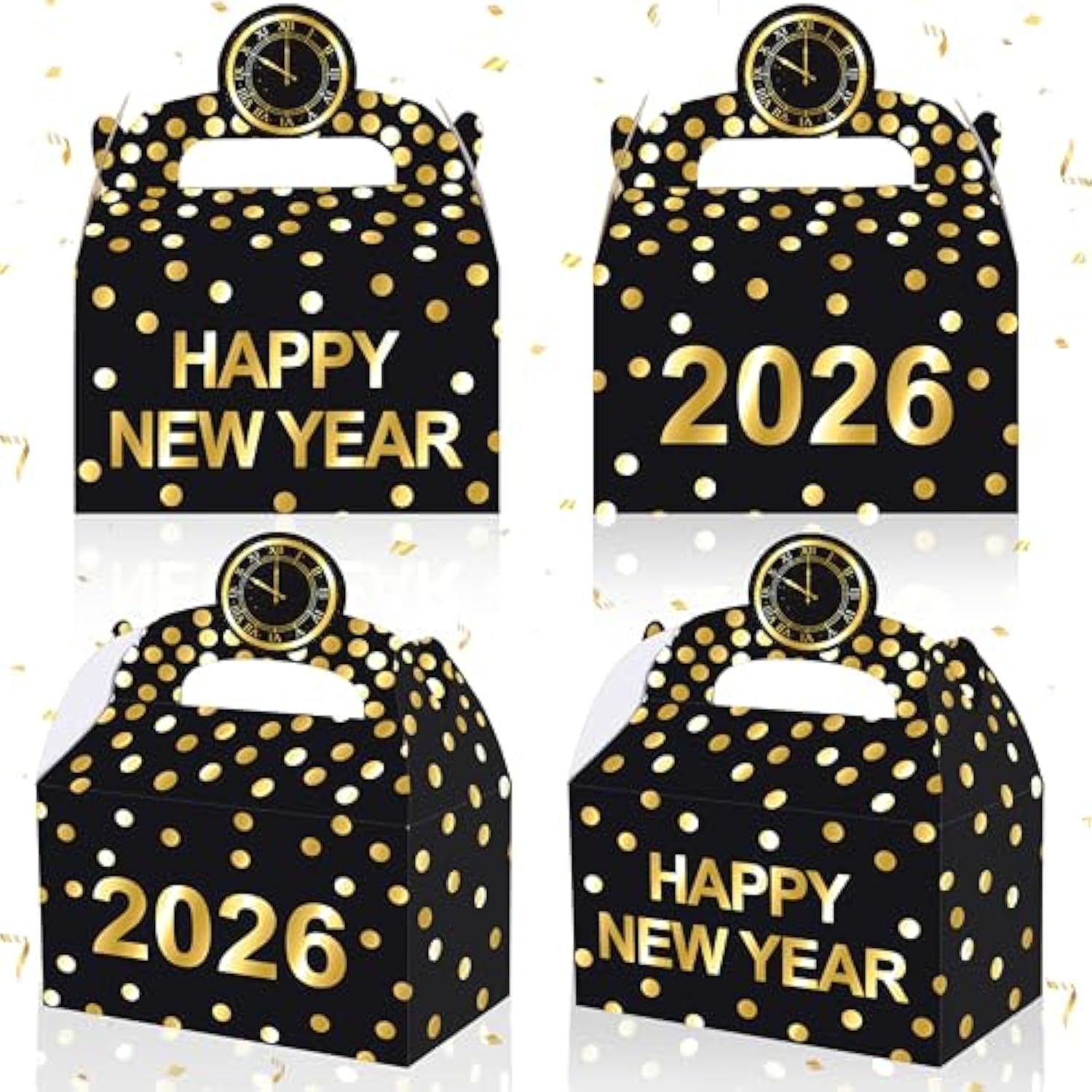 12-Pack New Year 2026 Treat Boxes Happy New Year Party Gift Party Supplies