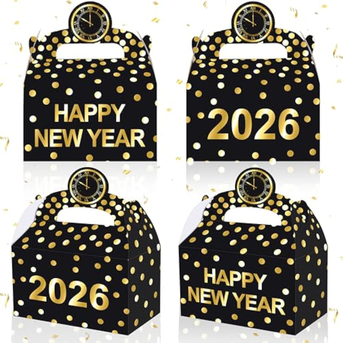 12-Pack New Year 2026 Treat Boxes Happy New Year Party Gift Party Supplies