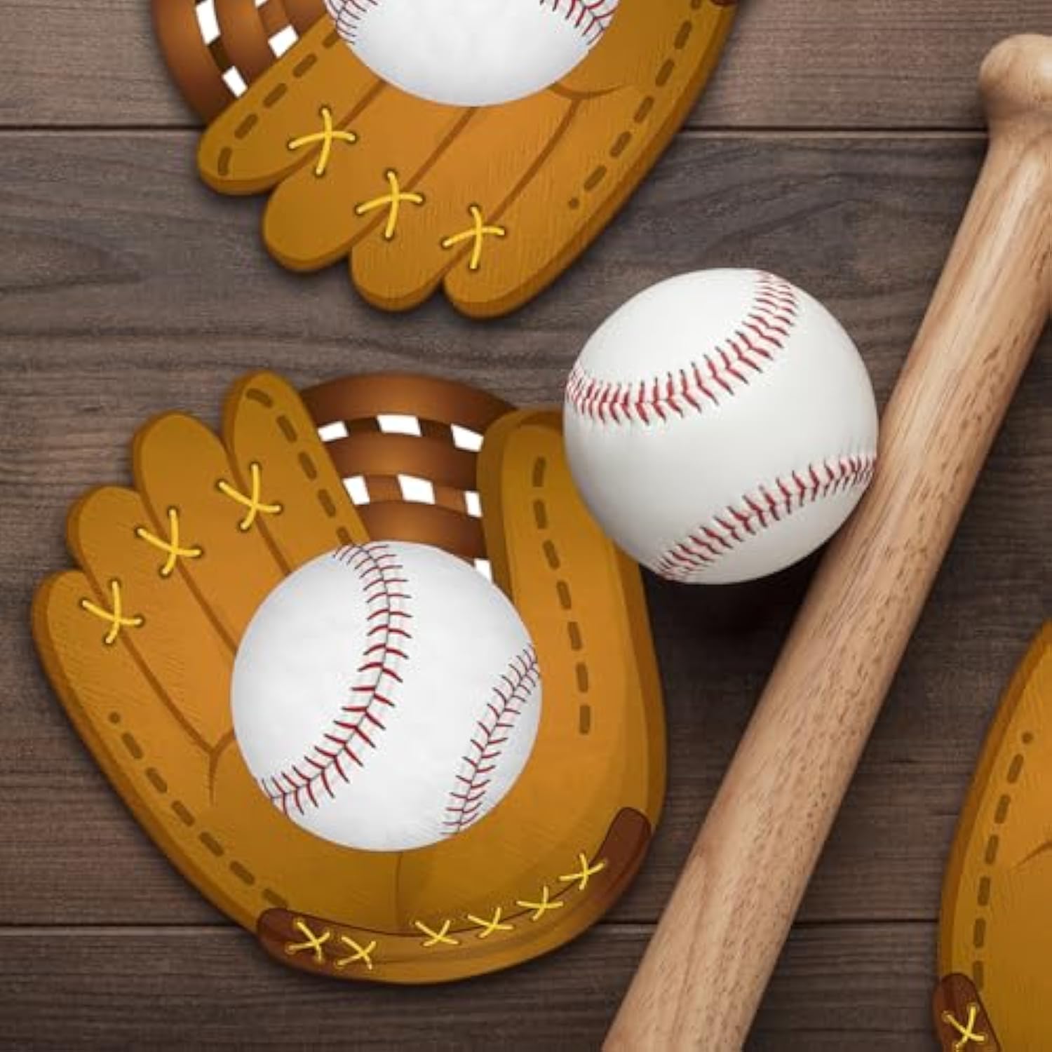 40Pcs Baseball Napkins-Baseball Glove Decorations,Baseball Themed Paper Napkins For Birthday,Baseball Gameday Party