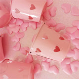 100 Pcs Love Heart Shaped Sponge Petals Handmade Diy Petal Birthday Table Wedding Party Supplies Decoration (Pink)