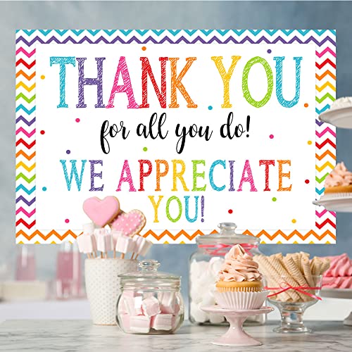 5x3ft Thank You for All You Do Backdrop Congratulations Graduates Background Be Thankful to The Teacher Doctor Staff We Appreciate You CNA Week Decoration Banner Prom Photography Party Supplies