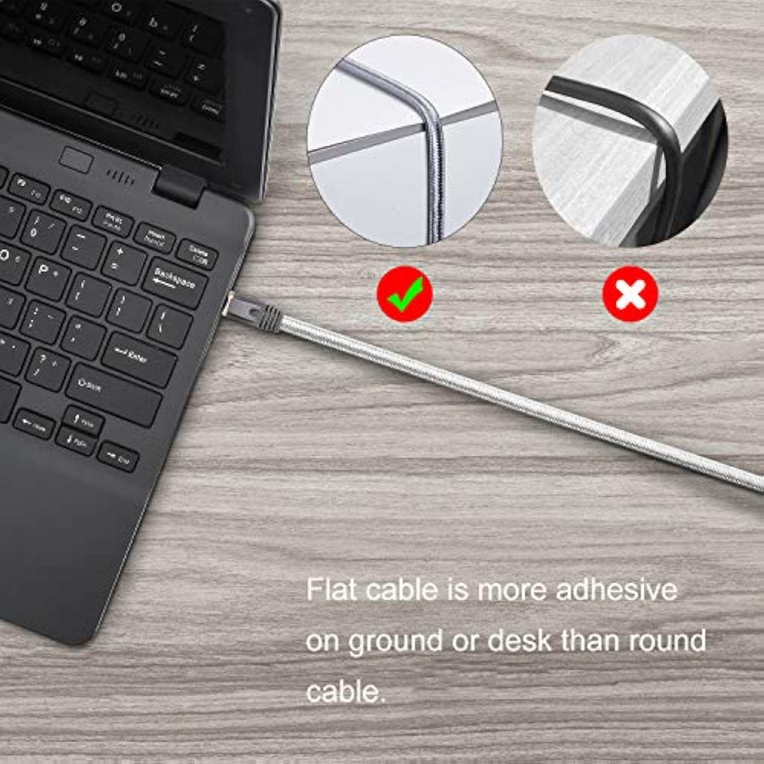 Cat 7 Ethernet Cable 15Ft, Nylon Braided Cat7 Shielded Internet Cable Rj45 Lan