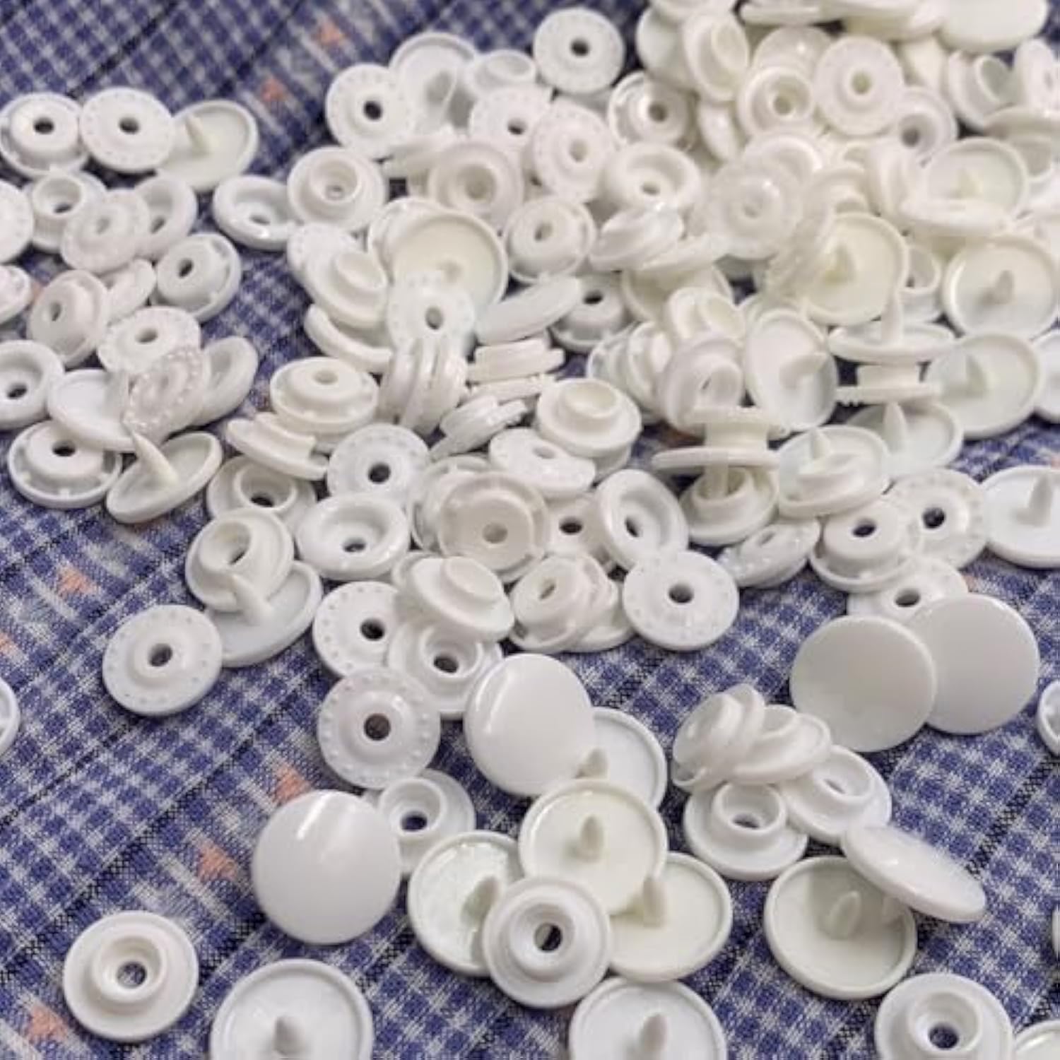 1000Set Kam Resin Snap Buttons T5 White Color