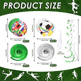 28pcs Soccer Hanging Swirls for Party Decorations, 12Pcs Soccer Flag Hanging Swirls and 16pcs Hanging Swirls for Soccer Birthday Party Home Sports Club Bar Decorations