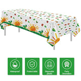 Hungry Theme Caterpillar Party Tablecloth Decorations - Disposable Caterpillar Birthday Table Cover Party Supplies For Birthday Baby Shower - 3 Pack (54In X 108In)