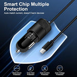 Type C Fast Car Charger For Samsung Galaxy A16/A15/A14/5G/S25/A56/A35/A55/A54/A13/S24 Fe/S24/S23 Ultra/S23/S22 Ultra/A53,Iphone 16E,3.4A Fast Charging Android Phone Car Charger Adapter 3Ft Usb C Cable
