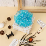 Swirl Glitter Wired Ribbon, Turquoise Blue Organza Sheer Ribbon With S