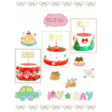 Gold Mirror Merry Christmas Cake Topper Holiday Party Decoration