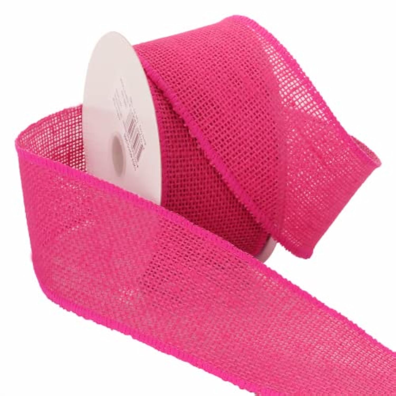 Burlap Ribbon, 2.5" X 10 Yd, Hot Fuchsia/Pink