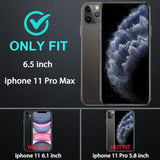 For Iphone 11 Pro Max Case, Military Grade 3 In 1 Heavy Duty Shockproof/Drop Proof/Dust Proof Case With 2Pcs Tempered Glass Screen Protector (Black/Grey)