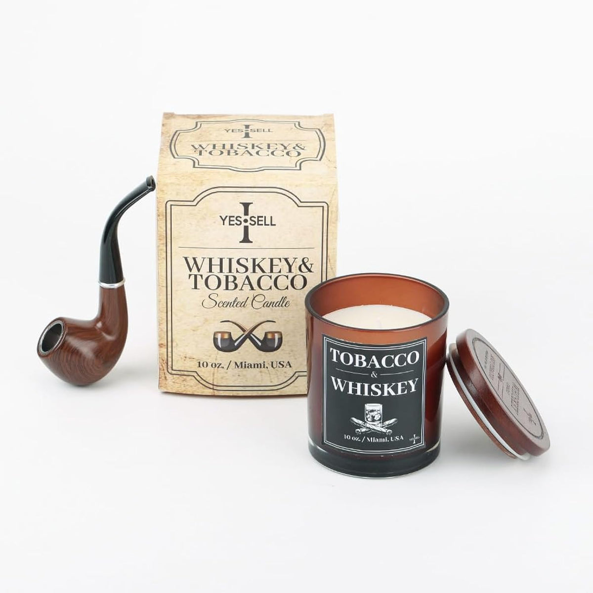 Whiskey Scented Candles For Women - Luxury Candle 100% Soy Wax - Women'S Gifts With Natural Soy Blend, Room Filling, No-Toxic, Gift Box And Includes Candle Snuffer, 10Oz 50 Hours Burn