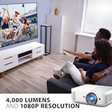 Pa503Hd 4000 Lumens High Dlp Brightness Projector With 1.1X Optical Zoom, Usb, And Hdmi Inputs For Home And Office
