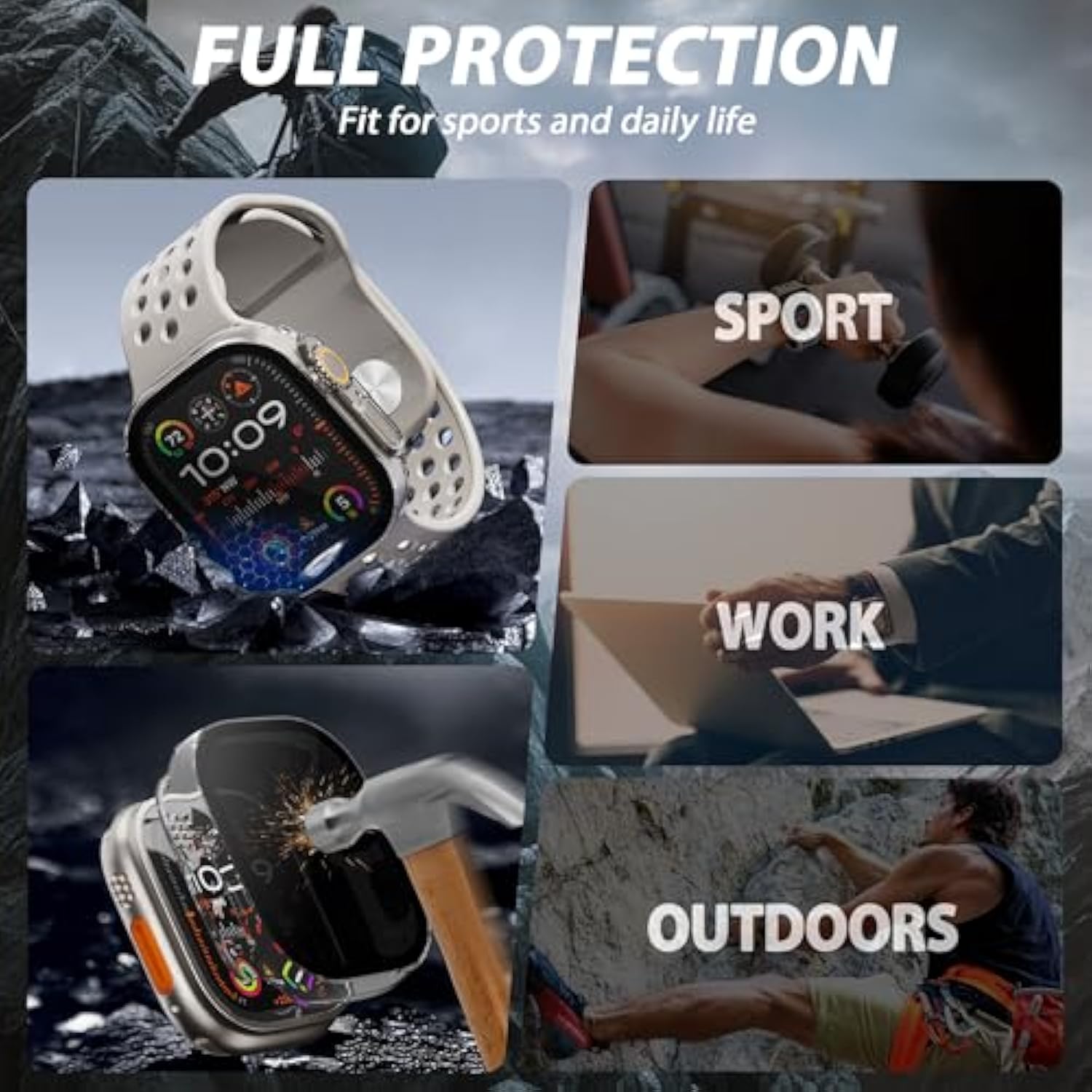 For Apple Watch Ultra/Ultra 2 Privacy Screen Protector Case 49Mm, [Anti-Peeping] Ultra-Thin Protective Bumper Cover For Apple Watch Ultra/Ultra 2 49Mm, 2 Pack, Clear