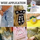 Pandahall 150Pcs Mixed 2-Hole Acrylic Rhinestone Buttons 5 Styles Face