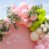 Pastel Pink And Lime Green Balloon Garland Arch Kit, 152Pcs Soft Pink Lime Green Cream White 18/10/5Inch Balloons For Baby In Bloom Spring Garden Fairy Party Baby Shower Decorations
