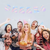 Diy Party Holographic Banner - 112Pcs Make Your Own Customize Letters With Lights Holographic Banners Kit For Birthday Baby Shower Valentines House Warming Wedding Holiday Party Decoration