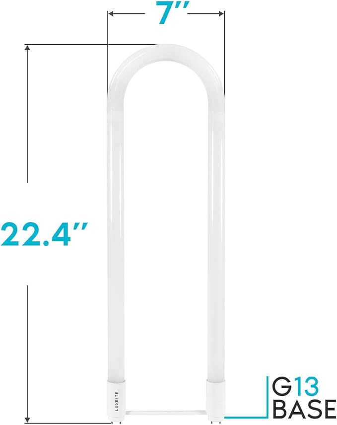 4 Pack U Bend LED Tube Lights T8 T12 18W 3000K Soft White G13 Fluorescent Replacement