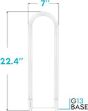 4 Pack U Bend LED Tube Lights T8 T12 18W 3000K Soft White G13 Fluorescent Replacement