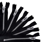 Metal Jeans Zipper #5 | Silver Colored Metal Teeth | 5 Pcs/Pack (5 Inc