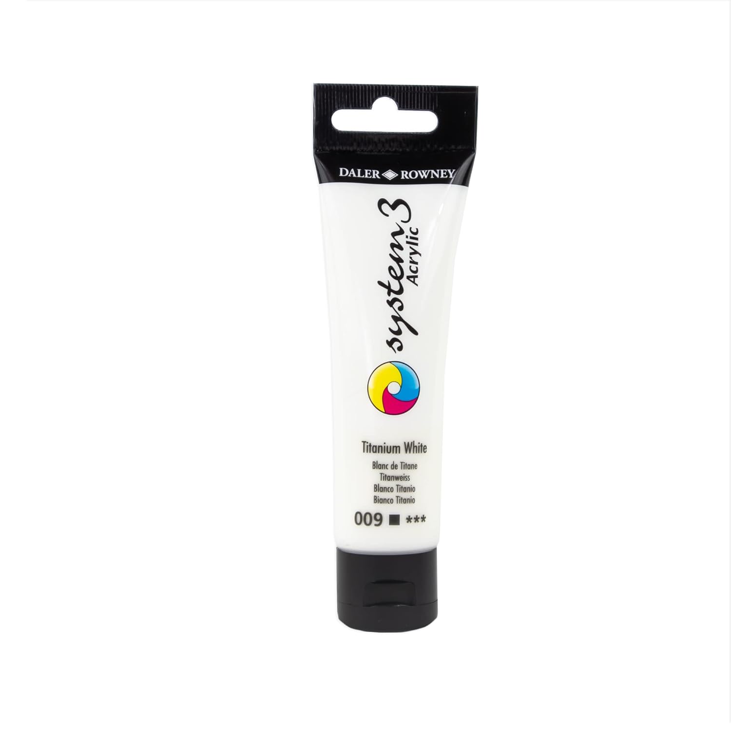 System3 Titanium White 59Ml Acrylic Paint Tube - Acrylic Painting Supplies For Artists And Students - Artist Paint For Murals Canvas And More - High Quality Art Paint For All Skill Sets