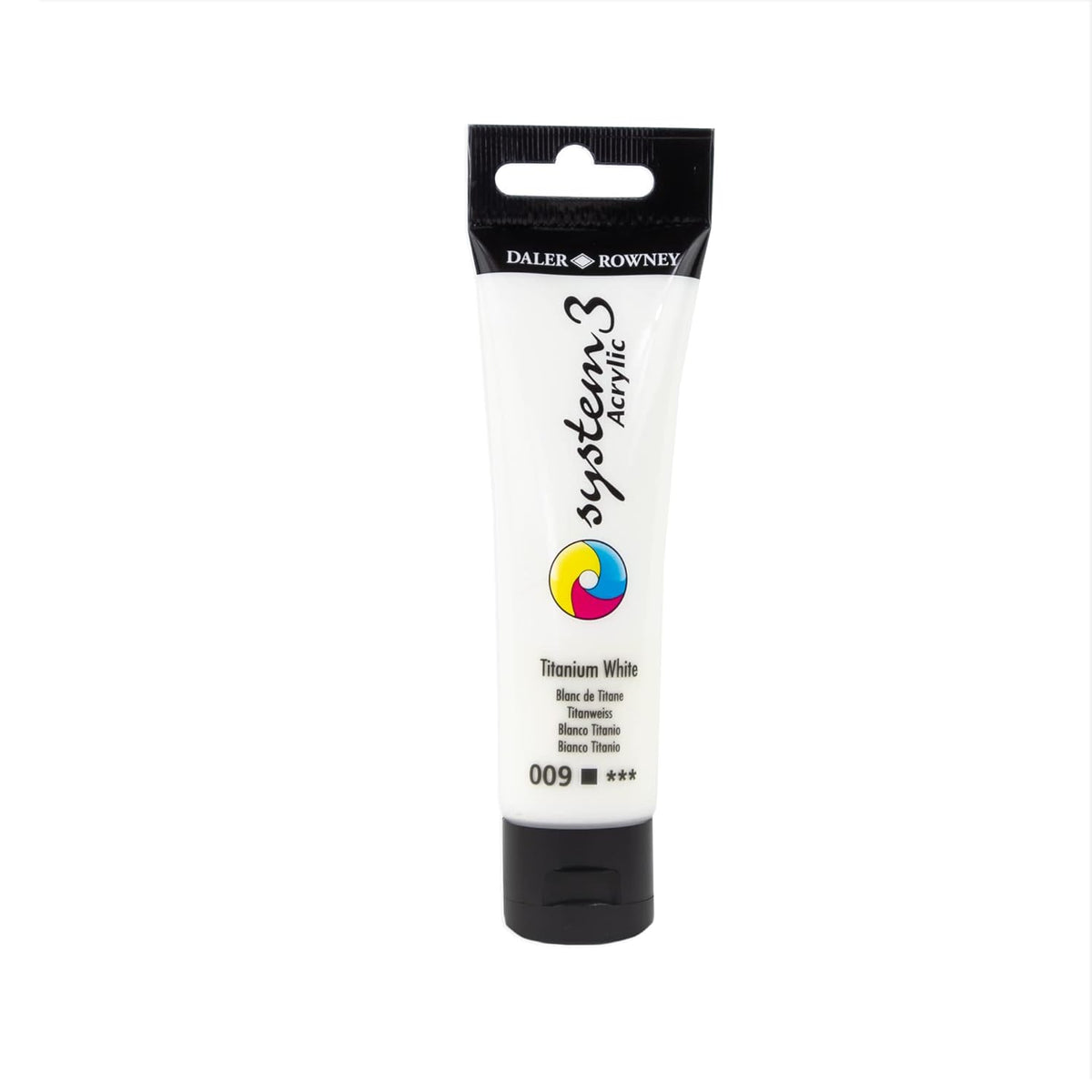 System3 Titanium White 59Ml Acrylic Paint Tube - Acrylic Painting Supplies For Artists And Students - Artist Paint For Murals Canvas And More - High Quality Art Paint For All Skill Sets