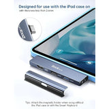 Ipad Pro Usb C Hub Multiport Adapter - Usbc Hub 5 In 1 With 100W Pd, 4K 60Hz H