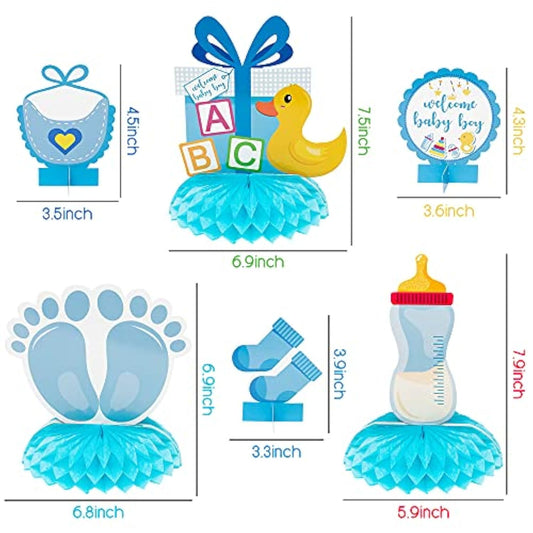 Blue Baby Shower Party Centerpieces For Boys, 12Pcs It'S A Boy Baby Sh