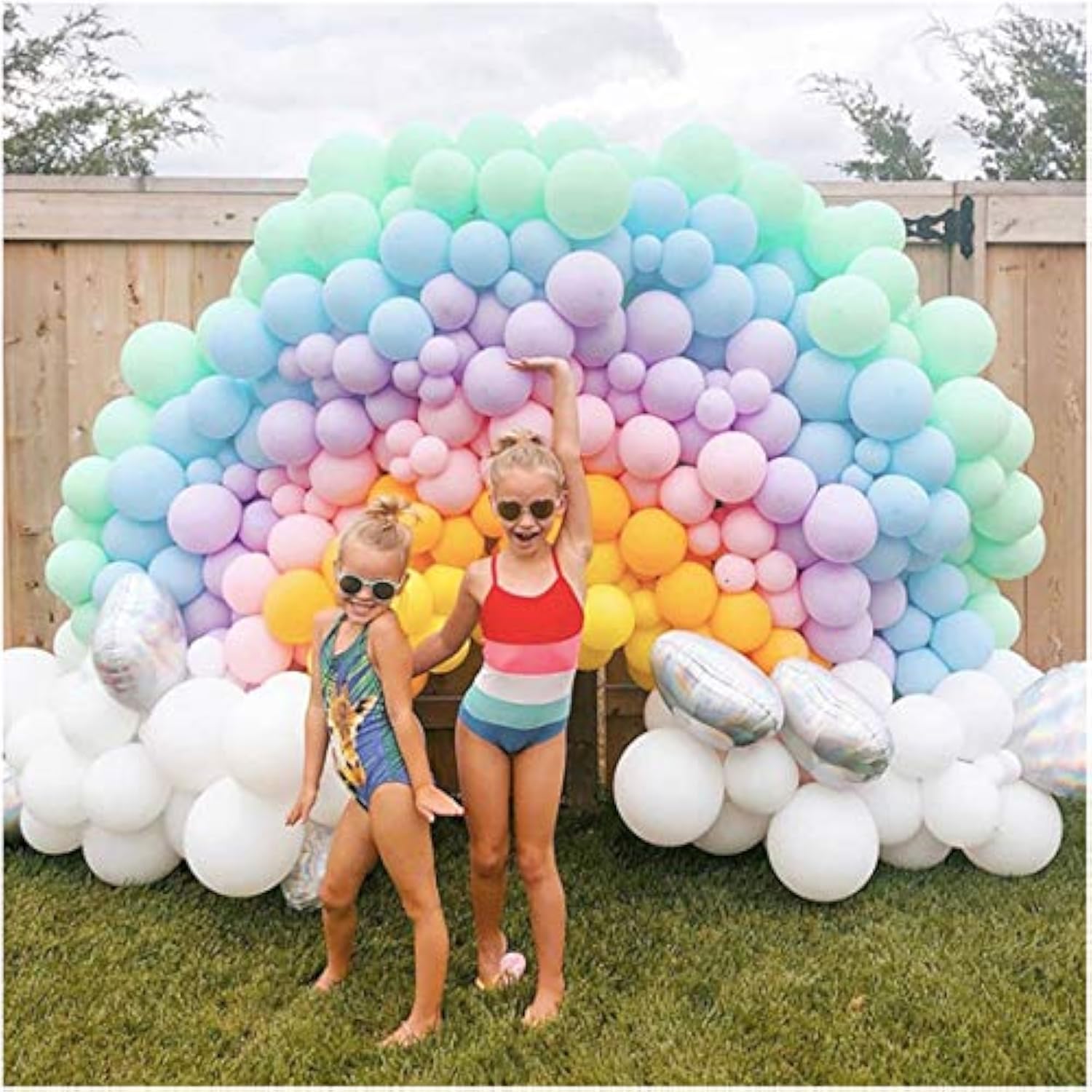 200pcs 5" Pastel Rainbow Balloons – Mini Balloons for Weddings, Birthdays & Party Decor