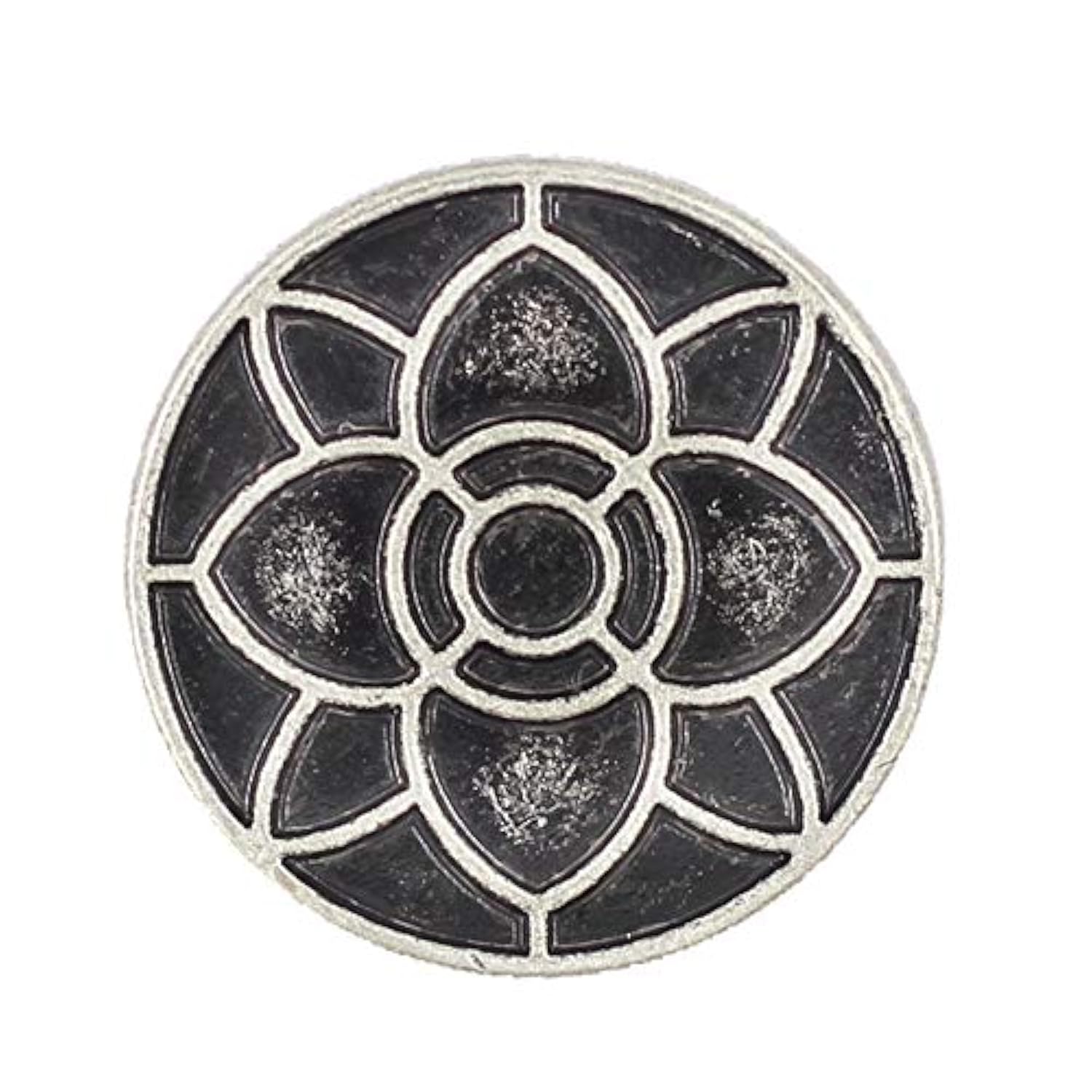 12 Pieces Lotus Blossom Metal Shank Buttons. 20Mm (3/4 Inch) (Antique