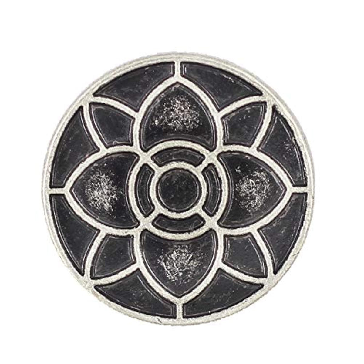 12 Pieces Lotus Blossom Metal Shank Buttons. 20Mm (3/4 Inch) (Antique