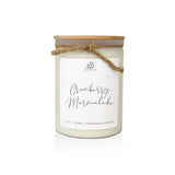 Winter & Fall Collection - Natural Soy Hand Poured Fragrant Candles, Frosted Jars With Bamboo Lid, Ideal For Home Decor & Relaxation, 90+ Hours Burn Time, 12Oz (Cranberry Marmalade 2)