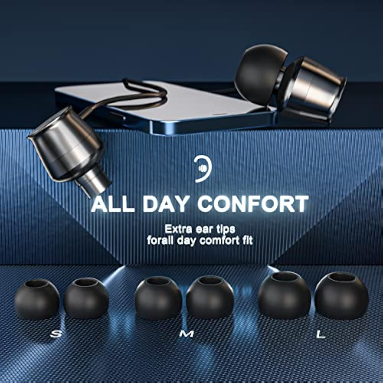 Lightning Earbuds for iPhone 11-14 Pro Max MFi Certified with Mic Bass