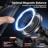SYNCWIRE for MagSafe Car Mount, Flexible Rotation Magnetic Phone Holder for Car Vent, Hands Free Car Air Vent Phone Holder Clip Universal Compatible with iPhone 16 Pro Max 15 14 13 12 MagSafe Case