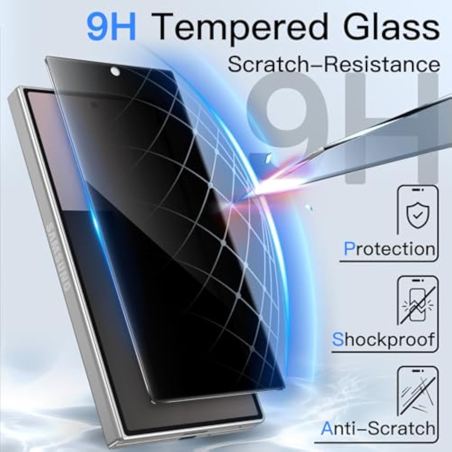 JETech Front Privacy Screen Protector for Samsung Galaxy Z Fold 7 2025, Anti-Spy Tempered Glass Film with Easy Installation Tool, Case-Friendly, 2-Pack