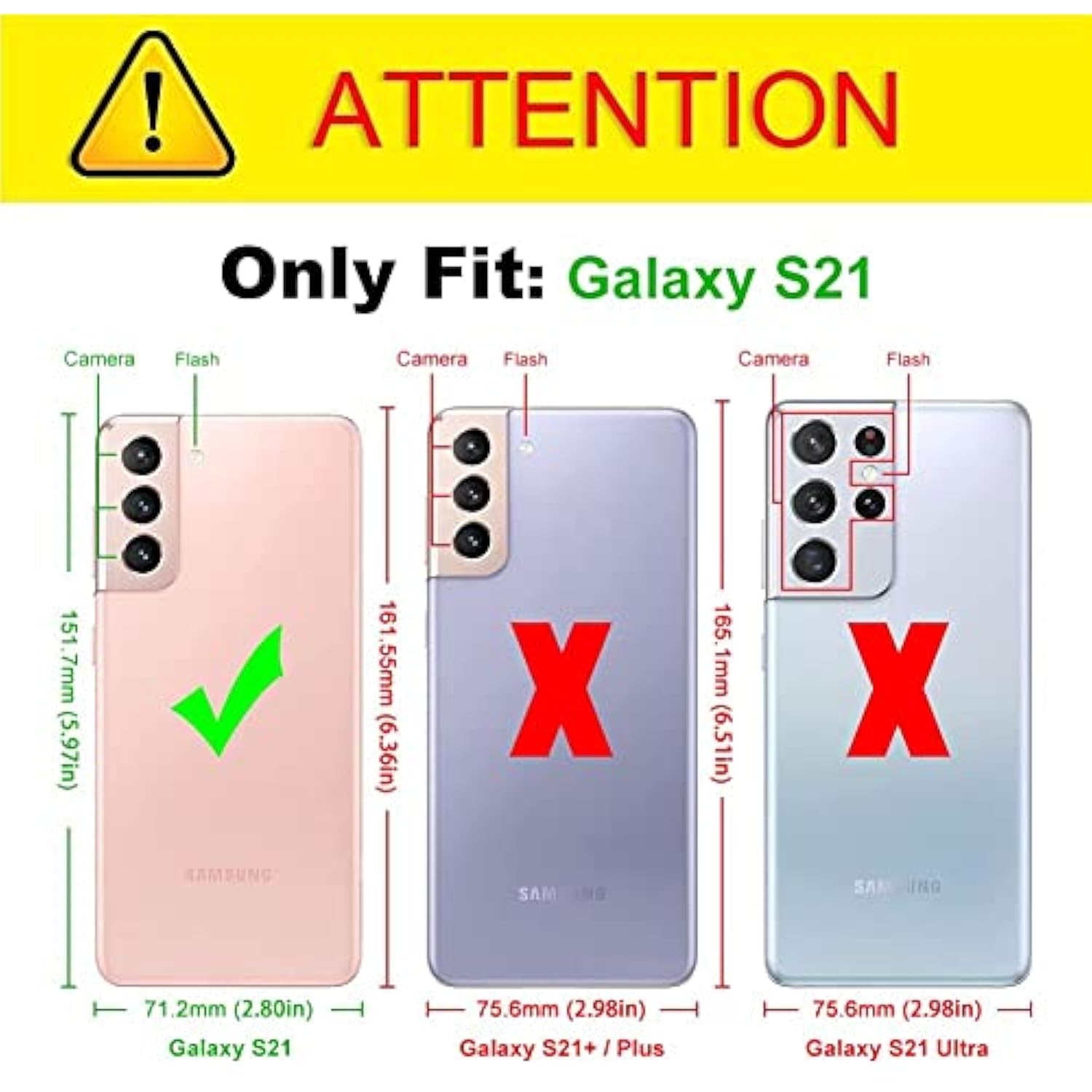 For Galaxy S21 Case With Camera Cover Slider, 2*Screen Protectors,Build In 360° Rotating Ring Kickstand, Military Grade Protective Case For Samsung Galaxy S21 6.2" (Black)