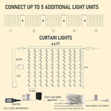 300 LED Fairy Curtain Lights Plug-In Hanging String Lights Warm White Decor