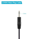 2-Pack 2.5Mm Male Plug To Bare Wire Pigtail Ts Mono 2.5Mm Jack Connector Adapter Repair Audio Cable