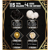 4 Sizes – Black White Gold Balloon Garland Kit & Arch For New Years, G