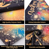 Extra Large Happy New Year 2026 Banner 72x44 Black Gold Party Backdrop